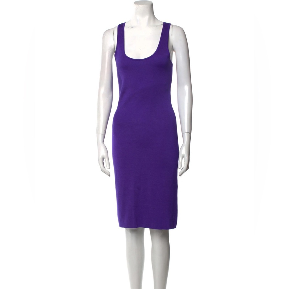 Ralph Lauren Black Label Silk Knee-Length Dress S Cashmere Purple READ DESCRIP.